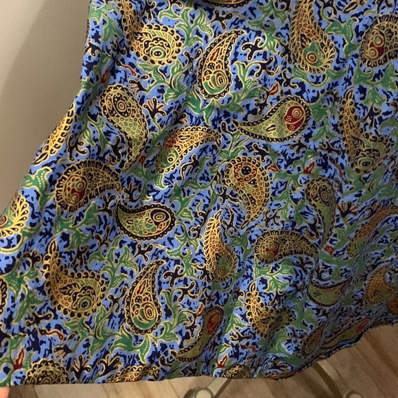 PAISLEY Gold Design Wrap Midi Skirt Size S - Picture 10 of 10